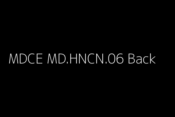 MDCE MD.HNCN.06